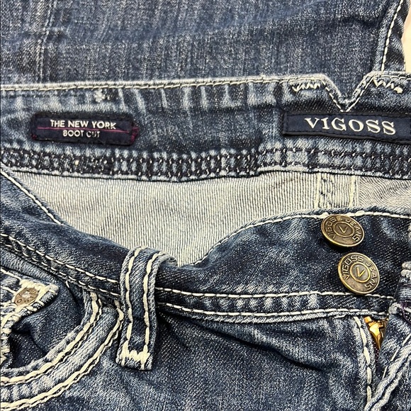 Vigoss Blue Straight Leg Jeans Classic Style - Picture 2 of 9